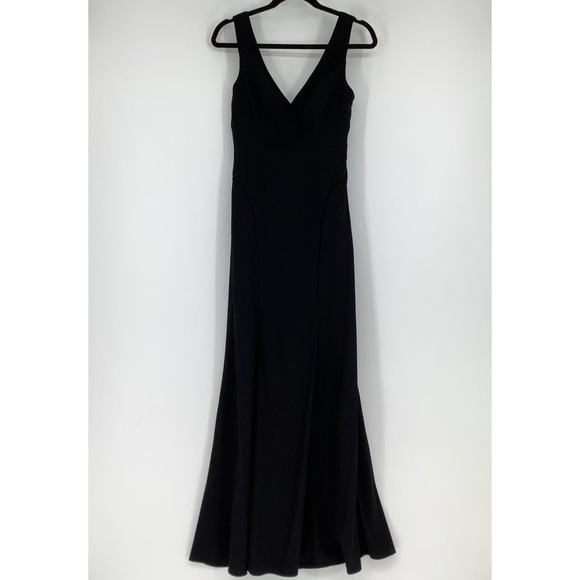 NEW Dessy Collection Size 0 Sleeveless Trumpet Gown Black Dress $248 msrp I24-14 - Picture 3 of 11